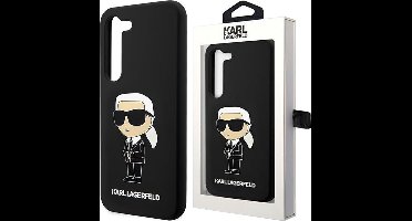 Karl - Lagerfeld - Siliconen Ikonik hoesje voor Samsung Galaxy S24 - zwart