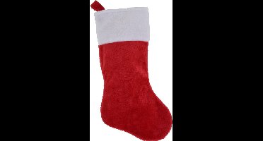 Christmas Decorations Decoratie kerstsok - rood - H43 cm - polyester - traditioneel
