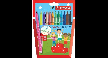 Set Viltstiften Stabilo Trio AZ Multicolour (6 Stuks)