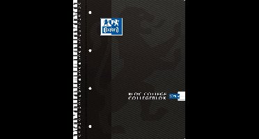 Collegeblk oxf a4+ lijn 4gaats 180pag 80gr zwart | 5 stuks