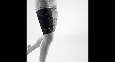 Bauerfeind Sport Compressie Hamstringsleeve - Compressiesleeve Bovenbeen - Bovenbeenbrace - Maat XL - Zwart - Lange Kous