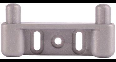 Sluithaak Kastklep 53x25mm Gri