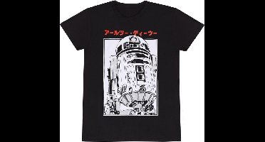 Star Wars R2D2 Katakana Heren T-shirt - zwart - XXL