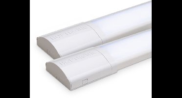 HOFTRONIC – Set van 2 LED batten 150cm – 50 Watt 7000 lumen – Flikkervrij – Daglicht wit 6500K – Koppelbaar – Polycarbonaat – IP20 – 230V – Onderbouwverlichting