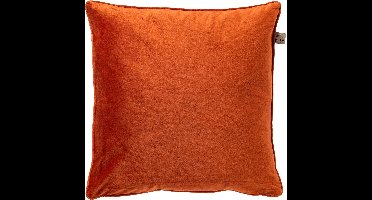 Dutch Decor FINN - Sierkussen 60x60 cm - velvet - effen kleur - Potters Clay - oranje - Inclusief binnenkussen - Luxe kussens voor woonkamer & bank
