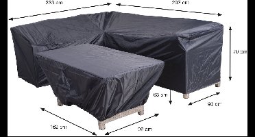 Coverit lounge-diningset hoes - 233/293x90xH70 & 162x92xH63 cm