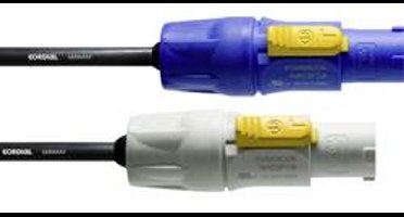 Cordial CFCA 5 FCB Stroom Aansluitkabel [1x PowerCon-stekker - 1x PowerCon-stekker] 5 m Blauw, Wit
