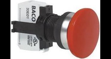 BACO L21AD01C Noodstopschakelaar Kunststof frontring, Verchroomd 600 V 10 A 1x NC IP69K 1 stuk(s)