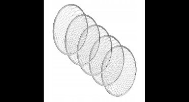 5x Pizzarooster 43 cm Aluminium Hendi - Gelijkmatige Bakresultaten