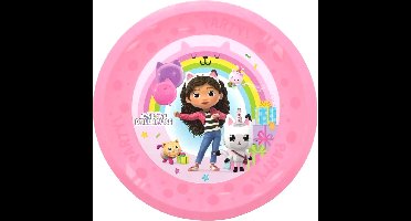 Gabby's Dollhouse Borden - 21 cm - Plastic borden - 4 stuks - Feestservies - Voor verjaardagen en feestjes