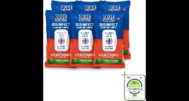 6 x Blue Wonder - Desinfectie Reiniger- Hygiënische Reiniging - 72 Doekjes - Grootverpakking - Schoonmaken - Desinfecteren - Doekjes - Hygiëne - Bacteriën