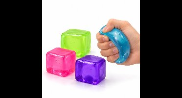 Squishy Cube Transparant – Zachte Stressbal Fidget Toy – Slow Rising – Kleuren assortiment