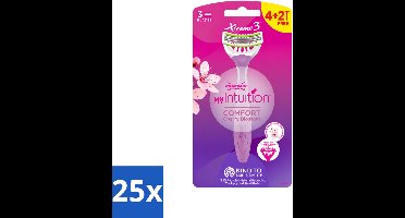 25 x Wilkinson - Wegwerpscheermesjes - Xtreme 3 My Intuition - Comfortabel - 6 mesjes - Voordeelverpakking - 25 stuks