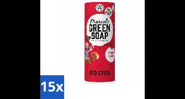 15 x Marcel's Green Soap - Deodorant Stick - Argan & Oudh - Langdurige frisheid - 40 gr - Voordeelverpakking - 15 stuks
