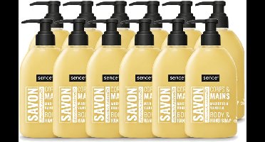 12 x Sence - La Maison Du Savon De Marseille - Handzeep - Vanille - Hygiënisch - 500 ml - Voordeelverpakking - 12 stuks