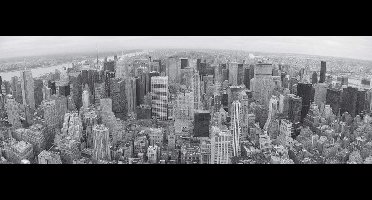 Kunstdruk Shutterstock - Manhatten panorama 95x33cm