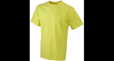James and Nicholson - Unisex Medium T-Shirt met Ronde Hals (Lichtgeel)