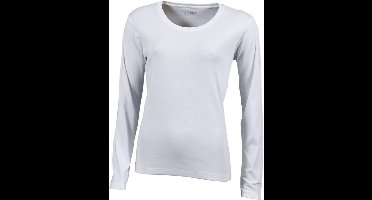 James and Nicholson Dames/dames T-Shirt met lange mouwen (Wit)