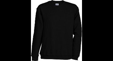 James and Nicholson Unisex Round Heavy Sweatshirt (Zwart)