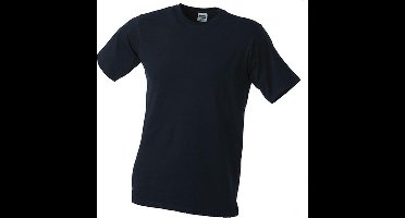 James and Nicholson Unisex Elastische Tee (Zwart)