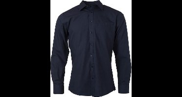 James and Nicholson Heren Longsleeve Poplin Shirt (Marine)