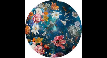 Glasschilderij Bloemenwereld - Ø 70 - Glas - REINDERS