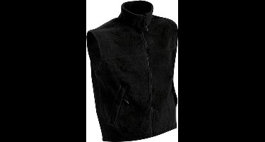 James and Nicholson Unisex Vlies Vest (Zwart)