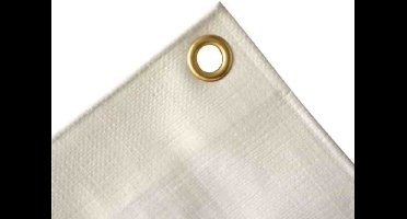 Afdekzeil, 280g/m², 6x8 m (48m²) - Waterdicht, UV-bestendig wit