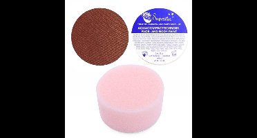 Funny Fashion Pieten schmink setje - Bruin - met sponsje - 16 ml - gezicht grimeren - kind/volwassenen