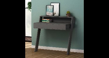 Skye Decor, Bureau, Cowork Working Table - Anthracite, Gemelamineerde spaanplaat, Antraciet, 94 x 50 x 91 cm