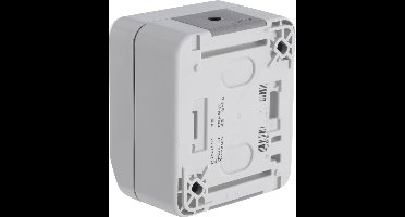 Merten Aquastar Schakelaar - Spatwaterdicht - Opbouw - 2-Polig - IP44 - Aan/Uit Schakelaar voor Buitenshuis - Breukvaste Kunststof Behuizing - 250V - 10AX - Kleur: Grijs