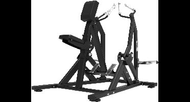 Tunturi Platinum Seated Row Krachtstation - Fitnessmachine voor rug training - Plate loaded homegym - 200 kg maximaal gewicht - V-series