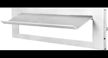 Brievenbusklep met tuimelklep - aluminium - 340 x 75 mm