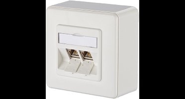 Metz Connect 1309120002-E Netwerkdoos Opbouw (op muur) CAT 6 2 poorten Zuiver wit