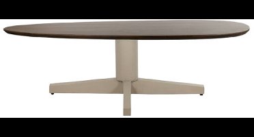 Salontafel Taurus organisch beige poot Mangohout 130x70 cm - walnoot