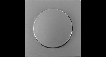 Merten System D Centraalplaat met Knop - voor Dimmer - Inbouw - RVS-kleur - Schakelmateriaal - Afdekking met Draaiknop voor Inbouwdimmer uit System D - 2 Jaar Garantie