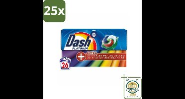 25 x Dash – Wasmiddelcapsules – 4in1 Pods + Extra Vlekverwijdering Color – 26 capsules - Grootverpakking - 4in1 Pods - Vlekverwijdering - Gekleurde Was - Kleurbehoud - Ingedroogde Vlekken