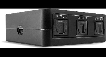 LINDY 70480 3 poorten Toslink-splitter Zwart