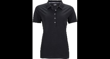 James and Nicholson Vrouwen/dames Pima Polo (Zwart)