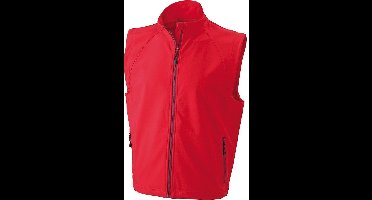 James and Nicholson Heren Softshell Vest (Rood)