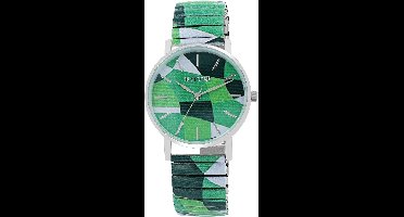 Raptor Herenhorloge siliconen JW20204 met echte leren band, 5ATM, basic, modern, zakelijk