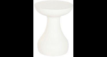 Item Int. Bijzettafel - wit - kunststeen - 40 x 51 cm - rond - zijtafel