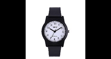 Q & Q Unisex Q&Q horloge met rubber band G23A-001VY - Horloge - Kunststof - Zwart - 30.30 mm