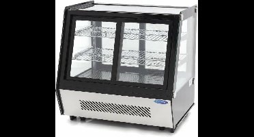 Gebaksvitrine - 125 L - 71 cm - Schuifdeuren Voor en Achter