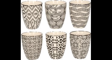 Cosy&Trendy Nikko Black Beker - Ø 7.3 cm - Set-6