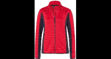 James and Nicholson Dames/dames structuur fleece jack (Rood/koolstof)