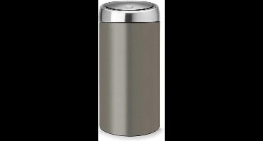 Brabantia Touch Bin Prullenbak Afvalscheiding - 2 x 20 liter - Platinum met Fingerprint Proof deksel