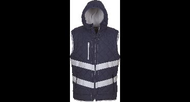 Yoko Kensington - Hi-Vis hoodied gilet YHV007 - Navy - L
