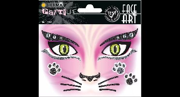 HERMA Face Art Sticker Pink Cat