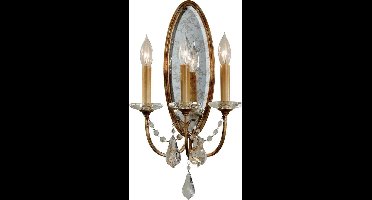Bohemian Wandlamp - Steady Lighting - Metaal - Bohemian - E14 - L: 12.3cm - Voor Binnen - Woonkamer - Eetkamer - Brons
